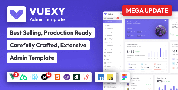 Vuexy Laravel Admin Dashboard Template