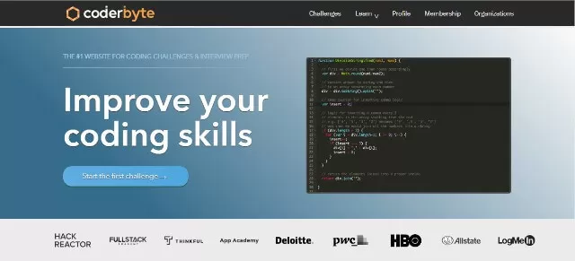 Coderbyte Screenshot