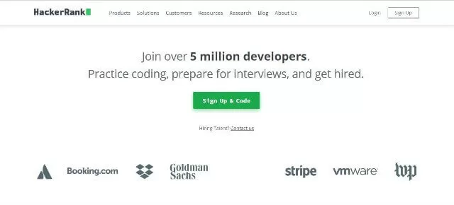 HackerRank Screenshot