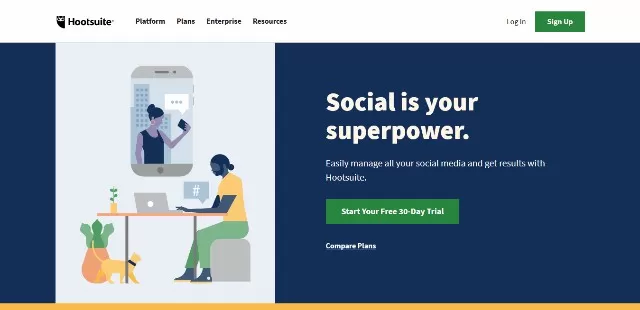Social Media Marketing Management Dashboard Hootsuite